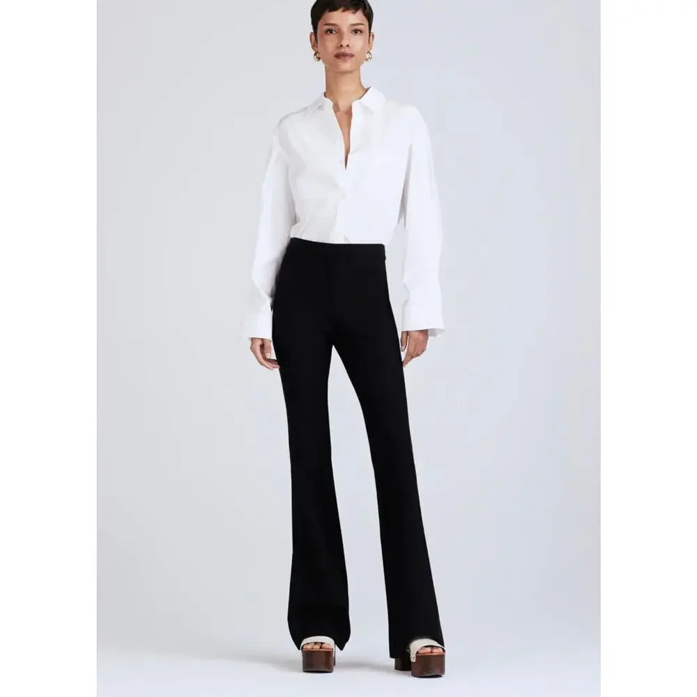 Derek Lam 10 Crosby Black Flare Trousers Size 0